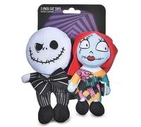 Disney for Pets Tim Burton Lot de 2 jouets pour chat avec herbe à chat L'Étrange Noël de monsieur Jack et Sally - Produit officiel pour chat