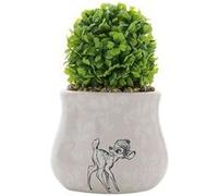 Disney Forest Friends Jardinière Bambi avec plante artificielle - 18,5 cm (H) x 12 cm (L) x 12 cm (P) Gris G
