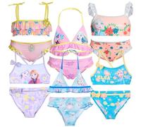 Disney Frozen 2 - Fille - Maillot de bain Bikini 2 pièces Mer Piscine - Produit original sous licence officielle, 18043 Bleu, 8 ans
