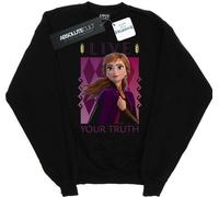Disney - "Frozen 2 Live Your Truth" Sweat-shirt pour femme BI18900 (XL) (Noir)