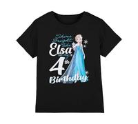 Disney Frozen Bright Like Elsa 4Th Birthday Girls T Shirt, 5-6 A