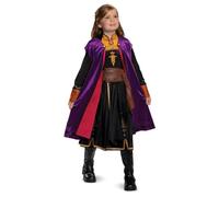 Disney Frozen Disney - Déguisement La Reine des Neiges 2 - Princesse Anna avec Robe et Cape - Taille M (7-8 Ans) - Licence Officielle 2 - Costume Enfant pour Halloween, Carnaval ou Fêtes Costumées