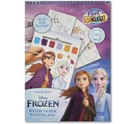 Disney Frozen FR24355 Livre de coloriage aquarelle avec 24 pages et pinceau - Livre d'aquarelles « Paint & Create » pour enfants - Motif Elsa & Anna