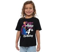 Disney Frozen Frozen Fearless Like Anna 4th Birthday Girls T Shirt, Noir, 5-6 Ans Fille