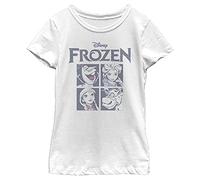 Disney Frozen Ice Cubes Girl's Solid Crew Tee, White, X-Large