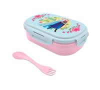 Disney Frozen Kit Repas pour Filles, Contenant Alimentaire pour L'école, Comprenant une Boîte à Lunch et une Fourchette, Boîte à Goûter Réutilisable pour Enfants