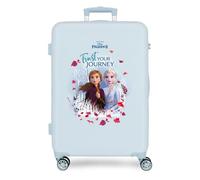 Disney Frozen La Reine des Neiges Trust Your Journey Valise Moyenne Bleu 48x64x26 cms Rigide ABS Serrure à Combinaison 61L 3,4Kgs 4 Roues Doubles