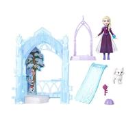 Mattel Coffret mini-poupée et animal d'hiver Elsa Reine des Neiges – renard, oiseau, toboggan JFG29