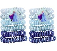 Disney Frozen - Lot 4 Élastiques Câbles - Sans Trace Enfant - Accessoires Coiffure Fille - Cheveux Fins Bébé - Elsa & Anna Reine des Neiges - Tenue Douce, Résistante - Produit Officiel Disney