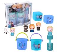 Disney Frozen Lot de 11 pièces de valeur pour salle de bain, jouet, marionnette, tasse de rinçage, pompe en mousse, squiter de bain