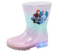 Disney Frozen Lot de 2 bottes en caoutchouc lumineuses Elsa Anna - - bleu, 27 EU