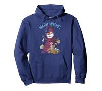 Disney Frozen Noël Olaf Warm Wishes Holiday Portrait Sweat à Capuche, Unisexe pour adultes, Bleu Marine, S