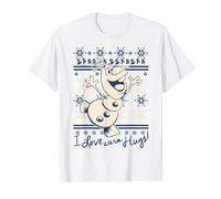 Disney Frozen Olaf I Love Warm Hugs Pattern T-Shirt