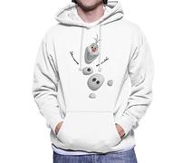 Disney Frozen Olaf in Pieces Excited Men's Hooded Sweatshirt
