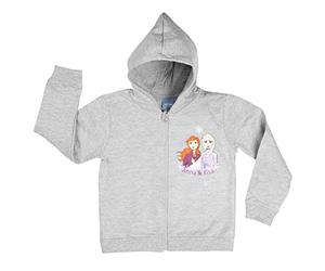 Disney Frozen Pull à capuche pour fille Motif La Reine des Neiges Gris, gris, 110-116