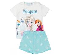 Disney Frozen Pyjama Bleu pour Fille | T-Shirt et Short Frozen pour Enfants | Conception d'aventure givrée | Marchandise Officielle Cadeau Parfait pour Les Petites Princesses de glac