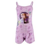 Disney Frozen Pyjama pour Fille, 2 Pièces Elsa Anna et Bruni Design Pyjama, T-Shirt et Short en Coton Doux, Taille 6 Ans | Lila