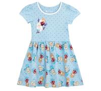 Disney Frozen Robe Fille | Robes Ete Anna et Elsa | Robe Reine des Neiges Bleu 3-4 Ans