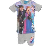 Disney Frozen Shortama - Pyjama d'enfant & pyjama d'été 100% coton Gris 8 ans