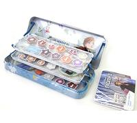 Disney Frozen Triple Layer Beauty Tin - Set de Maquillage pour Enfants - Boîte à 3 Niveaux avec Maquillage pour Filles et Accessoires - Cadeau pour Filles
