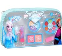 Disney Frozen Trousse de Maquillage pour Enfant avec Brillant à lèvres, Ombre à paupières, Vernis à Ongles et Pince à Cheveux - Kit de beauté au Design Elsa & Anna
