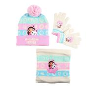 Disney Gabby, Pack Bonnet + Gants + Écharpe, Enfant, Extensible (1 à 12 Ans), Doux, Mignon, Chaud, Chapeaux, Fille, Garçon, Modèle GB 5238110 S1-TU