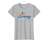 Disney Goofy Script Logo Family Trip 2026 Vacation T-Shirt, Femme, Gris Chiné, S