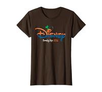 Disney Goofy Script Logo Family Trip 2026 Vacation T-Shirt, Femme, Marron, S