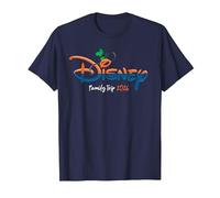 Disney Goofy Script Logo Family Trip 2026 Vacation T-Shirt, Homme, Bleu Marine, 5XL