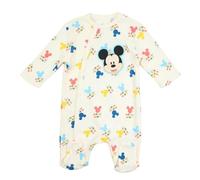 Disney Grenouillère Bébé Mickey - Pyjama Douillet et Chaud avec imprimé Mickey Mouse - Taille 18 Mois - Blanc