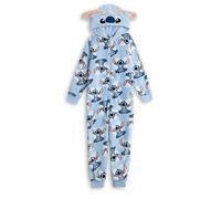 Disney Grenouillère Bleue Lilo & Stitch pour Fille | Pyjama Polaire Douillet avec Fermeture éclair et Capuche Motif Stitch 3D | Tenue d'intérieur à Manches Longues pour Le Coucher et la détente