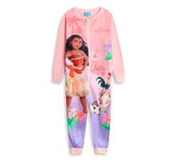 Disney Grenouillère zippée Rose et Violette Vaiana pour Filles | Vêtements de Nuit et d'intérieur en Micropolaire à Manches Longues | Pyjama Personnage pour Le Coucher et la Maison