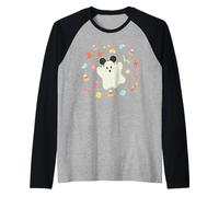 Disney Halloween Mickey Mouse Ears Cute Ghost Candy Treats Manche Raglan