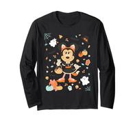 Disney Halloween Minnie Mouse Cute Cat Costume Collage Manche Longue