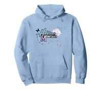 Disney Hannah Montana Logo Flower Sweat à Capuche, Unisexe pour adultes, Bleu poudré, L