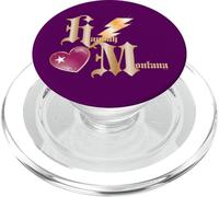 Disney Hannah Montana Thunderbolt Heart Initials Logo PopSockets PopGrip pour MagSafe