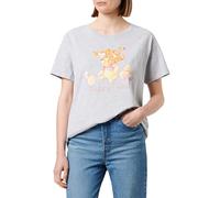 Disney « Happy Easter Winnie » WODWINITS011 T-Shirt Femme, Gris Chine, Taille XL