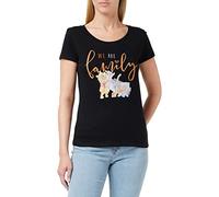 Disney « Happy Easter Winnie » WODWINITS011 T-Shirt Femme, Noir, Taille XXL