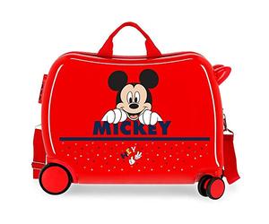 Disney Happy Mickey Valise Enfant Rouge 50x38x20 cms Rigide ABS Serrure à Combinaison 3,1Kgs 4 Roues Bagage à Main
