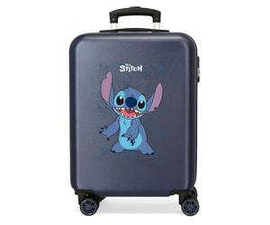 Disney Happy Stitch Garçon Bagage - Bagage pour Enfant, Bleu Marine, 38 x 55 x 20 cm