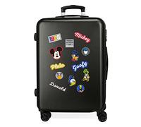 Disney Have a Good Day Mickey Valise Moyenne Noir 48x68x26 cms Rigide ABS Serrure à Combinaison 70L 3,7Kgs 4 Roues Doubles