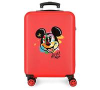 Disney have a good Time Mickey Street valise cabine spray Rouge 38x55x20 cm ABS rigide Serrure latérale à combinaison 35L 2 kgs 4 roues doubles bagage à main