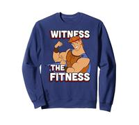 Disney Hercules assiste au portrait de remise en forme Sweatshirt, Unisexe pour adultes, Bleu Marine, M