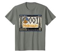 Disney Hercules Grecian Marathon Poster T-Shirt, Enfant, Vert kaki chiné, 4 ans