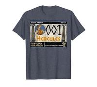 Disney Hercules Grecian Marathon Poster T-Shirt, Homme, Bleu Chiné, L