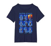 Disney Hercules Hades Emotions T-Shirt, Femme Grandes tailles, Bleu Marine, 3X