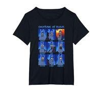 Disney Hercules Hades Emotions T-Shirt, Femme Grandes tailles, Noir, 6X