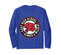 Disney High School Musical La comédie musicale La série Wildcat Manche Longue, Unisexe pour adultes, Bleu Royal, S