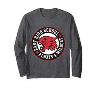 Disney High School Musical La comédie musicale La série Wildcat Manche Longue, Unisexe pour adultes, Chiné Foncé, L