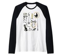 Disney Hocus Pocus Binx & Bows Coquette Collage Halloween Manche Raglan